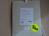 2 mosterdgele vitra eames plastic stools met grijs zitkussen en verchroomd draadstalen onderstel (19) - afbeelding 4 van  5