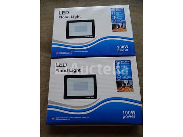 2 outdoor halogeen led-spotlights/lampen 240 x 195 x 25 [mm] - afbeelding 1 van  3