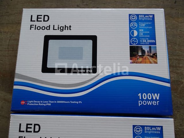 2 outdoor halogeen led-spotlights/lampen 240 x 195 x 25 [mm] - afbeelding 2 van  3