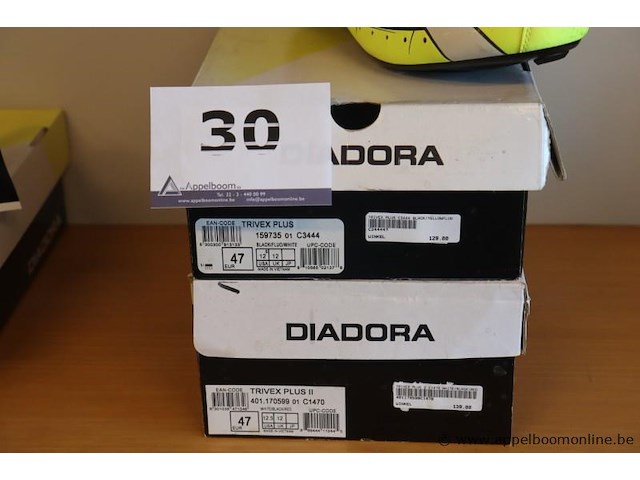 2 paar wielrenschoenen diadora trivex plus en plus ii, maat 47 - afbeelding 2 van  2