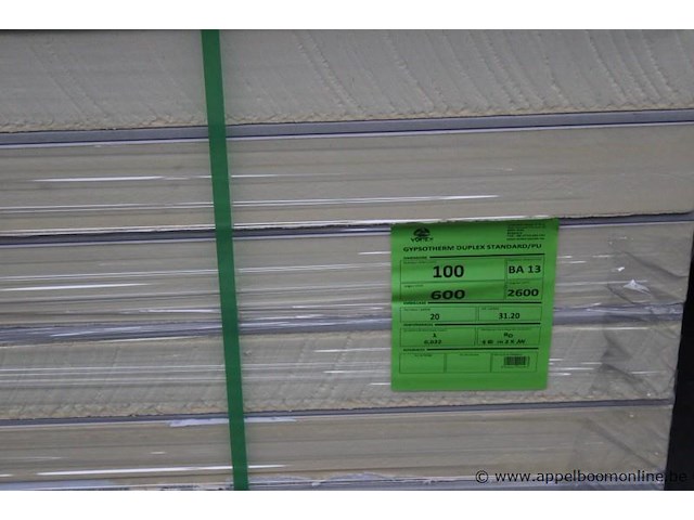2 paletten inhoudende gyprocplaten 100x600 - afbeelding 2 van  2