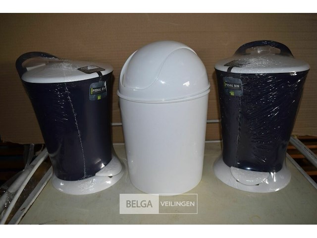 2 pedaal vuilnisbakken 6l+ 1 vuilbakje - afbeelding 1 van  1