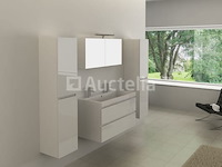2-persoons badkamermeubel 100 cm hoogglans wit - incl. kranen - afbeelding 2 van  5