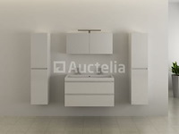 2-persoons badkamermeubel 100 cm hoogglans wit - incl. kranen - afbeelding 3 van  5
