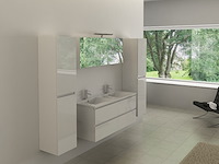 2-persoons badkamermeubel 120 cm hoogglans wit - incl. kranen - afbeelding 6 van  6