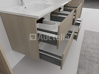 2-persoons badkamermeubel 120 cm licht hout decor - incl. kranen