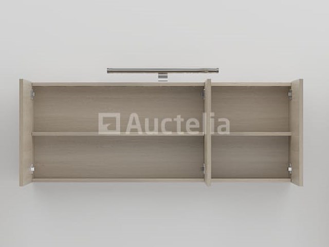 2-persoons badkamermeubel 120 cm licht hout decor - incl. kranen - afbeelding 5 van  6