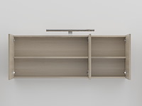 2-persoons badkamermeubel 120 cm licht hout decor - incl. kranen - afbeelding 5 van  6