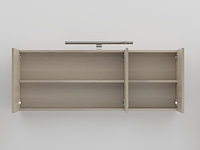 2-persoons badkamermeubel 120 cm licht hout decor - incl. kranen - afbeelding 6 van  6