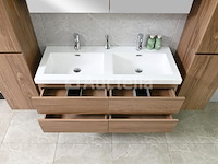 2-persoons badkamermeubel 120 cm natural hout decor - incl. kranen - afbeelding 5 van  12