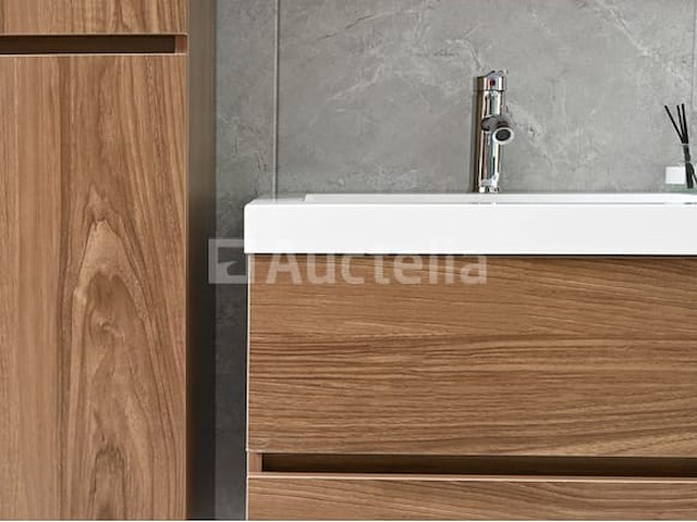 2-persoons badkamermeubel 120 cm natural hout decor - incl. kranen - afbeelding 7 van  12