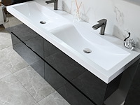 2-persoons badkamermeubel 120 cm natural hout decor - incl. kranen - afbeelding 26 van  56