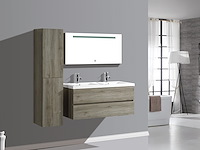 2-persoons badkamermeubel 120 cm natural hout decor - incl. kranen - afbeelding 33 van  56