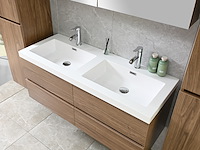 2-persoons badkamermeubel 120 cm natural hout decor - incl. kranen - afbeelding 40 van  56