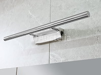 2-persoons badkamermeubel 145 cm licht hout decor - incl. kranen - afbeelding 4 van  12
