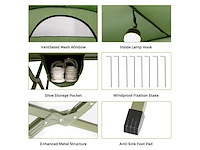 2-persoons buitenkampeertent met buitenoverkapping - afbeelding 2 van  9