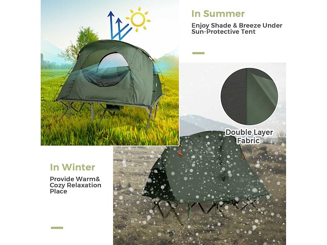 2-persoons buitenkampeertent met buitenoverkapping - afbeelding 6 van  9