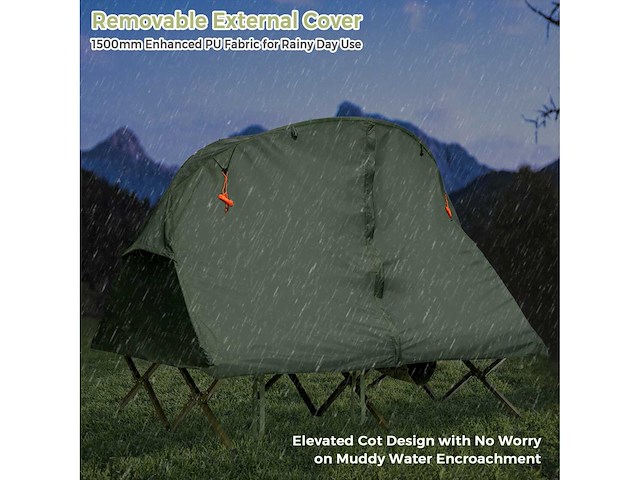 2-persoons buitenkampeertent met buitenoverkapping - afbeelding 7 van  9