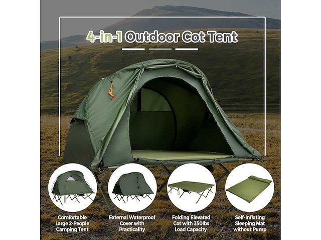 2-persoons buitenkampeertent met buitenoverkapping - afbeelding 9 van  9