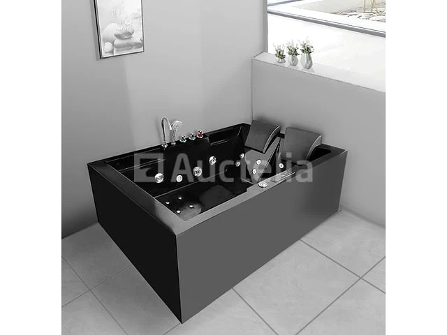 2-persoons massage bad. type kleur zwart. rechtse opstelling. afm.ca. 1700x1200x65 - afbeelding 8 van  10