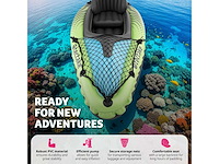 2-persoons opblaasbare kajak met 2 dubbele peddels en accessoires - afbeelding 5 van  10