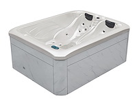 2 persoons outdoor spa 220x170x90,5 cm - wit bad/witte skirt - afbeelding 2 van  10