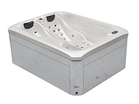 2 persoons outdoor spa 220x170x90,5 cm - wit bad/witte skirt - afbeelding 1 van  10