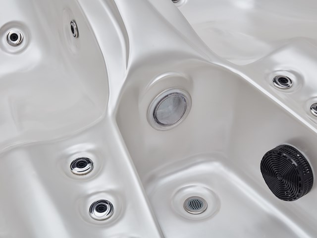 2 persoons outdoor spa 220x170x90,5 cm - wit bad/witte skirt - afbeelding 7 van  10