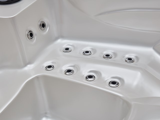 2 persoons outdoor spa 220x170x90,5 cm - wit bad/witte skirt - afbeelding 8 van  10