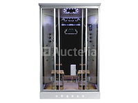 2-persoons stoomcabine - rechthoekig - zilver 140x90x215cm - afbeelding 2 van  3
