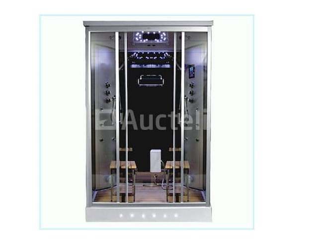 2-persoons stoomcabine - rechthoekig - zilver 140x90x215cm - afbeelding 3 van  3