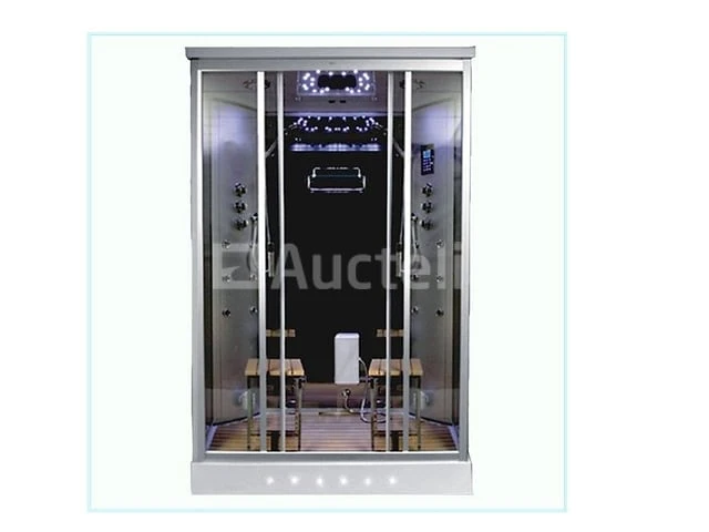 2-persoons stoomcabine - rechthoekig - zilver 140x90x215cm - afbeelding 1 van  3