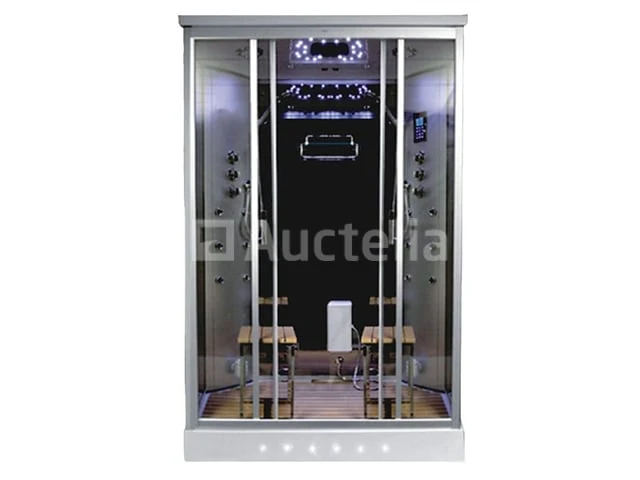 2-persoons stoomcabine - rechthoekig - zilver 140x90x215cm - afbeelding 2 van  3