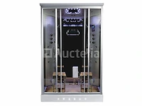 2-persoons stoomcabine - rechthoekig - zilver 140x90x215cm - afbeelding 2 van  3