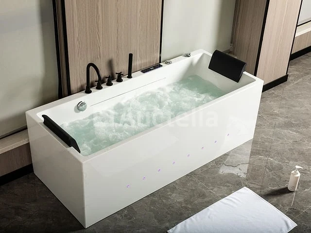 2 persoons whirlpool massagebad - half vrijstaand 180x75cm - afbeelding 1 van  8