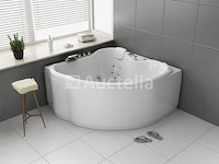 2 persoons whirlpool massagebad - wit - hoekbad - 138x138x68cm - afbeelding 2 van  3