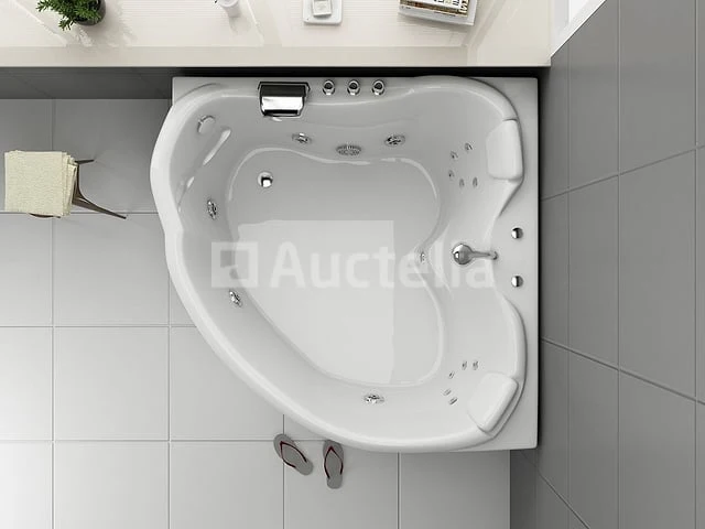 2 persoons whirlpool massagebad - wit - hoekbad - 138x138x68cm - afbeelding 3 van  3