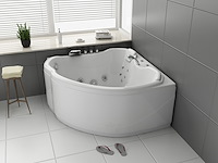 2 persoons whirlpool massagebad - wit - hoekbad - 138x138x68cm - afbeelding 1 van  3