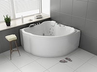 2 persoons whirlpool massagebad - wit - hoekbad - 138x138x68cm - afbeelding 2 van  3