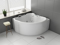 2 persoons whirlpool massagebad - wit - hoekbad - 138x138x68cm - afbeelding 2 van  3