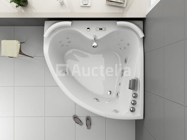 2 persoons whirlpool massagebad - wit - hoekbad - 140x140x60 cm - afbeelding 1 van  3