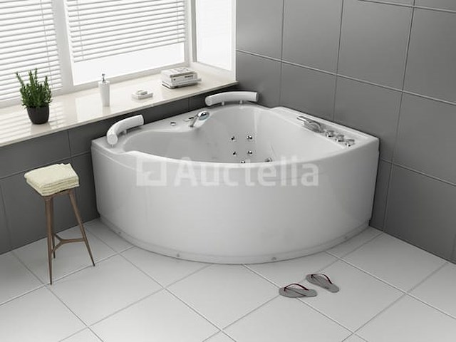 2 persoons whirlpool massagebad - wit - hoekbad - 140x140x60 cm - afbeelding 2 van  3