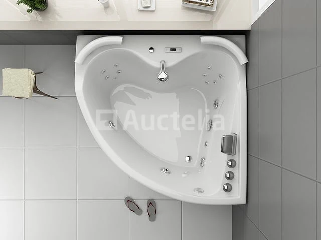 2 persoons whirlpool massagebad - wit - hoekbad - 140x140x60 cm - afbeelding 3 van  3