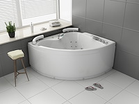 2 persoons whirlpool massagebad - wit - hoekbad - 140x140x60 cm - afbeelding 1 van  3