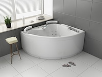 2 persoons whirlpool massagebad - wit - hoekbad - 140x140x60 cm - afbeelding 2 van  3
