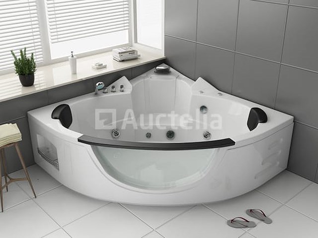 2 persoons whirlpool massagebad - wit - hoekbad - 152x152x62cm - afbeelding 4 van  9