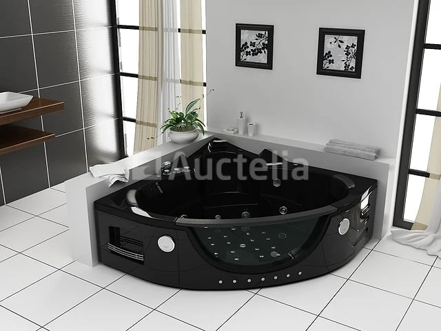 2 persoons whirlpool massagebad - wit - hoekbad - 152x152x62cm - afbeelding 8 van  9