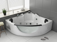 2 persoons whirlpool massagebad - wit - hoekbad - 152x152x62cm - afbeelding 2 van  9