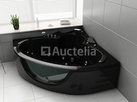 2 persoons whirlpool massagebad - zwart - hoekbad - 152x152x62cm - afbeelding 1 van  3