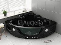 2 persoons whirlpool massagebad - zwart - hoekbad - 152x152x62cm - afbeelding 3 van  3